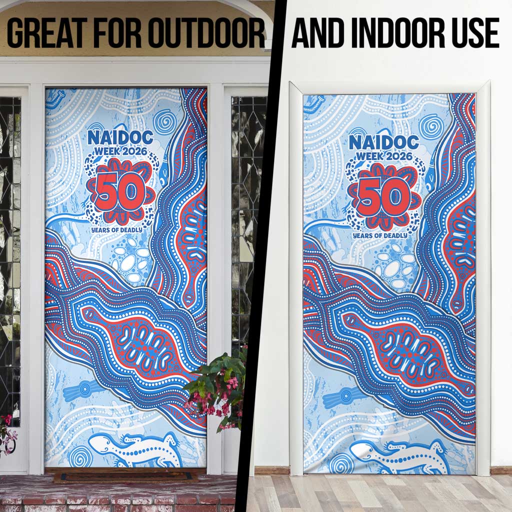 Newcastle Knights NAIDOC Week 2026 Door Cover First Nations of Australia Aboriginal Mascot Rugby
