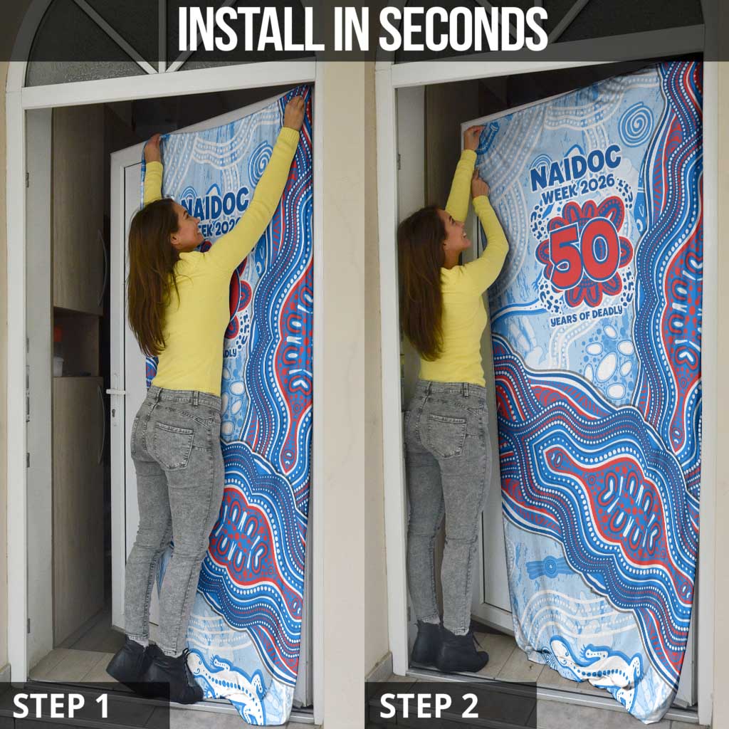 Newcastle Knights NAIDOC Week 2026 Door Cover First Nations of Australia Aboriginal Mascot Rugby