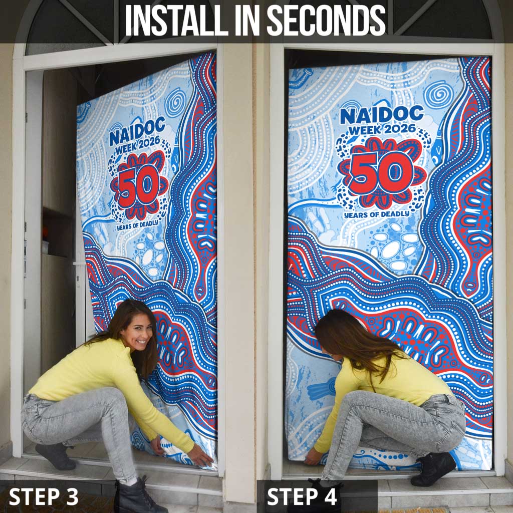Newcastle Knights NAIDOC Week 2026 Door Cover First Nations of Australia Aboriginal Mascot Rugby