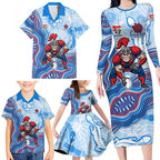 Newcastle Knights NAIDOC Week 2026 Family Matching Long Sleeve Bodycon Dress and Hawaiian Shirt First Nations of Australia Aboriginal Mascot Rugby