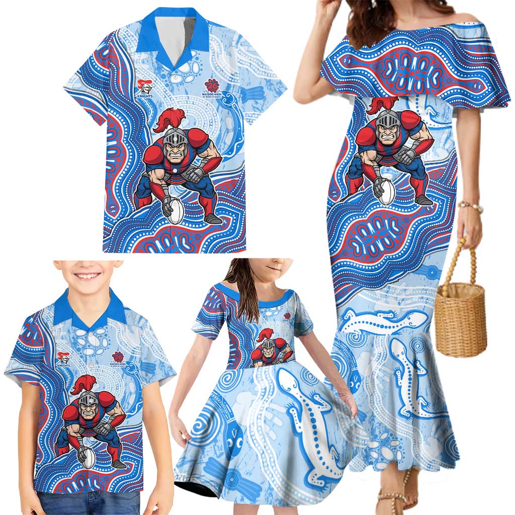 Newcastle Knights NAIDOC Week 2026 Family Matching Mermaid Dress and Hawaiian Shirt First Nations of Australia Aboriginal Mascot Rugby