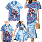 Newcastle Knights NAIDOC Week 2026 Family Matching Mermaid Dress and Hawaiian Shirt First Nations of Australia Aboriginal Mascot Rugby