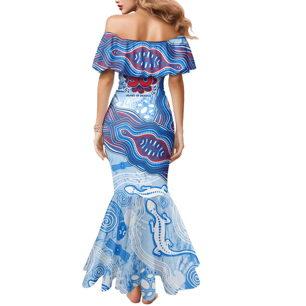 Newcastle Knights NAIDOC Week 2026 Family Matching Mermaid Dress and Hawaiian Shirt First Nations of Australia Aboriginal Mascot Rugby