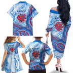 Newcastle Knights NAIDOC Week 2026 Family Matching Off The Shoulder Long Sleeve Dress and Hawaiian Shirt First Nations of Australia Aboriginal Mascot Rugby