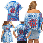 Newcastle Knights NAIDOC Week 2026 Family Matching Off Shoulder Short Dress and Hawaiian Shirt First Nations of Australia Aboriginal Mascot Rugby
