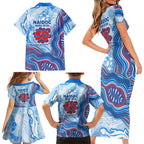 Newcastle Knights NAIDOC Week 2026 Family Matching Short Sleeve Bodycon Dress and Hawaiian Shirt First Nations of Australia Aboriginal Mascot Rugby
