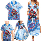 Newcastle Knights NAIDOC Week 2026 Family Matching Summer Maxi Dress and Hawaiian Shirt First Nations of Australia Aboriginal Mascot Rugby