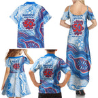 Newcastle Knights NAIDOC Week 2026 Family Matching Summer Maxi Dress and Hawaiian Shirt First Nations of Australia Aboriginal Mascot Rugby