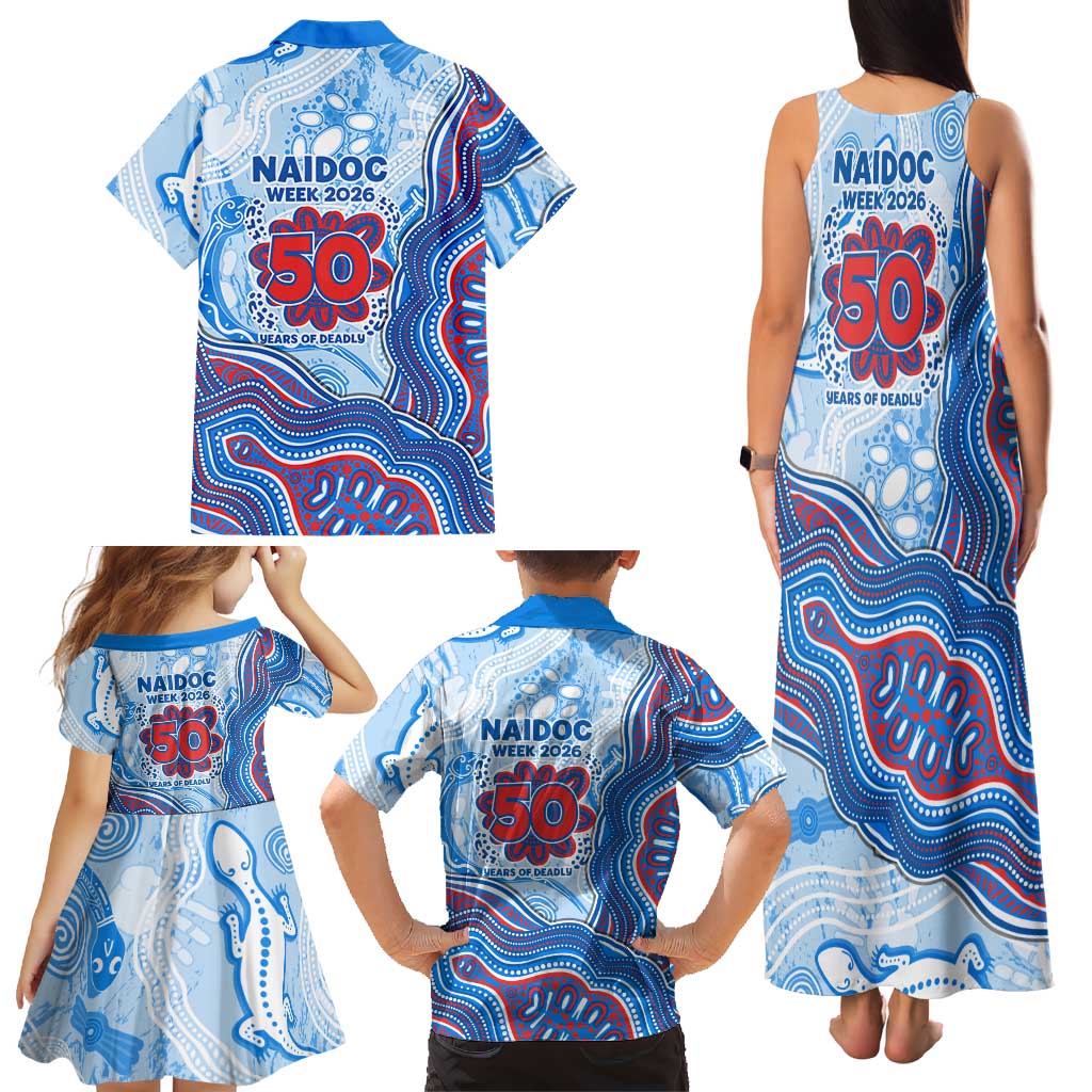 Newcastle Knights NAIDOC Week 2026 Family Matching Tank Maxi Dress and Hawaiian Shirt First Nations of Australia Aboriginal Mascot Rugby