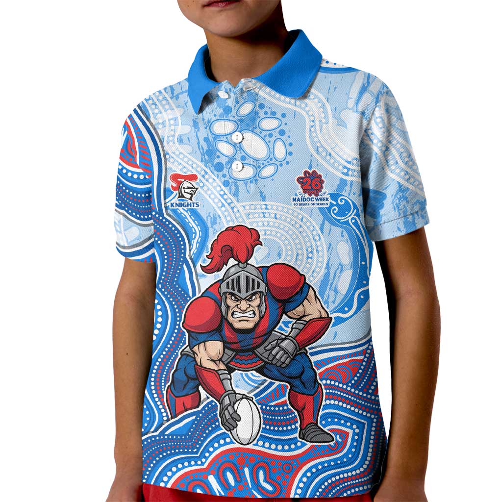 Newcastle Knights NAIDOC Week 2026 Kid Polo Shirt First Nations of Australia Aboriginal Mascot Rugby
