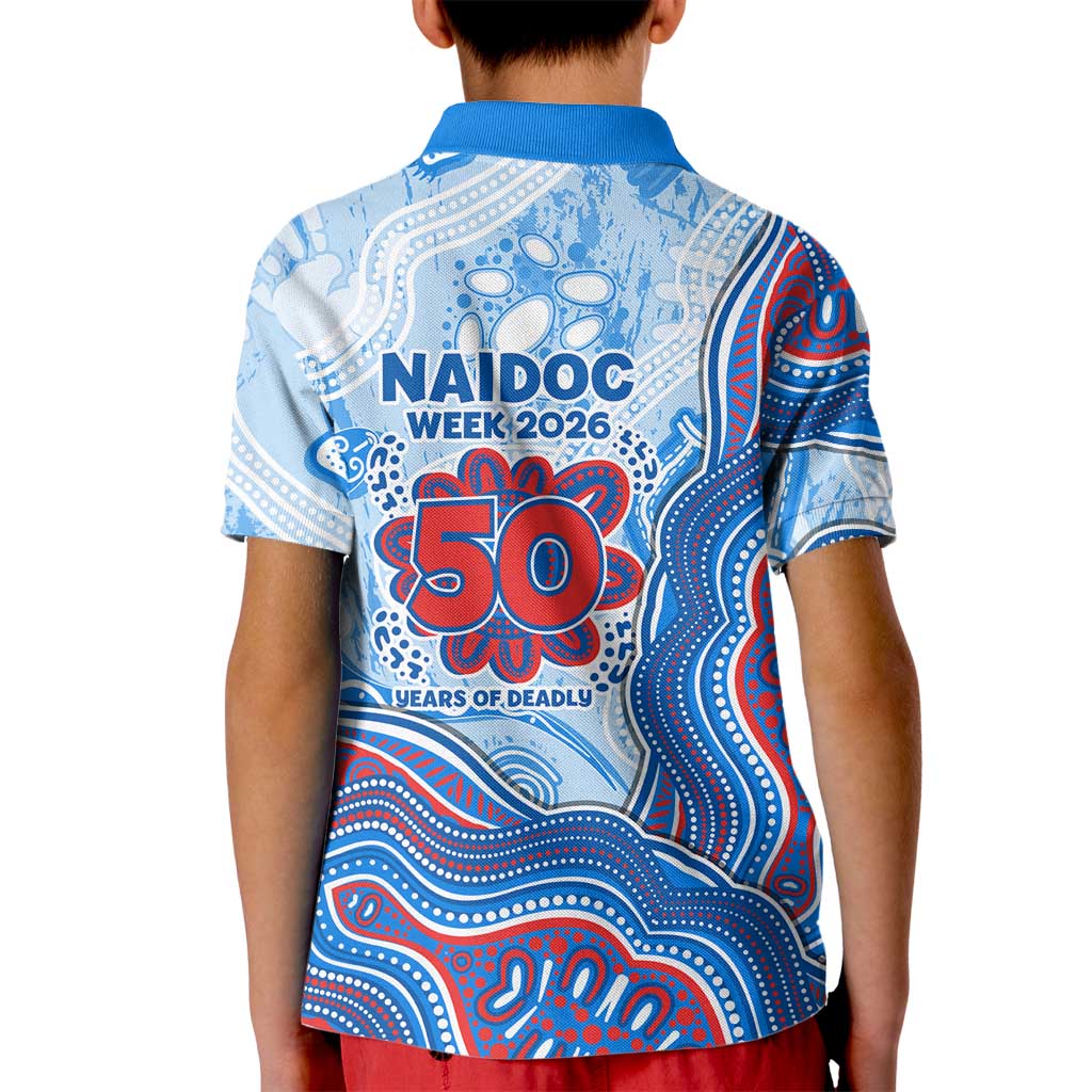 Newcastle Knights NAIDOC Week 2026 Kid Polo Shirt First Nations of Australia Aboriginal Mascot Rugby