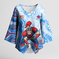 Newcastle Knights NAIDOC Week 2026 Kimono Sleeve Blouse First Nations of Australia Aboriginal Mascot Rugby