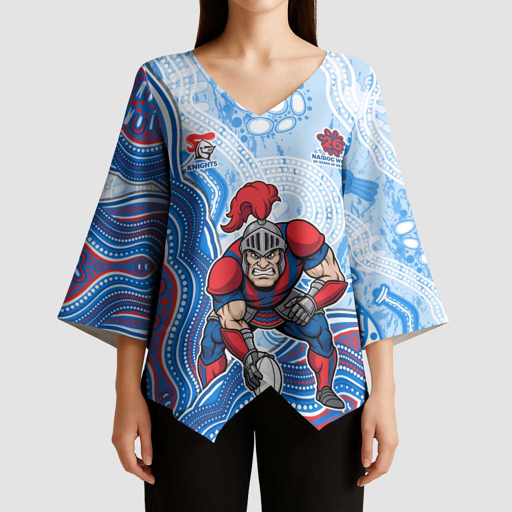 Newcastle Knights NAIDOC Week 2026 Kimono Sleeve Blouse First Nations of Australia Aboriginal Mascot Rugby