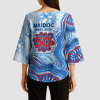Newcastle Knights NAIDOC Week 2026 Kimono Sleeve Blouse First Nations of Australia Aboriginal Mascot Rugby