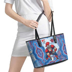 Newcastle Knights NAIDOC Week 2026 Leather Tote Bag First Nations of Australia Aboriginal Mascot Rugby