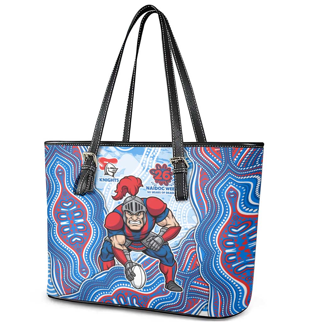 Newcastle Knights NAIDOC Week 2026 Leather Tote Bag First Nations of Australia Aboriginal Mascot Rugby