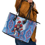 Newcastle Knights NAIDOC Week 2026 Leather Tote Bag First Nations of Australia Aboriginal Mascot Rugby
