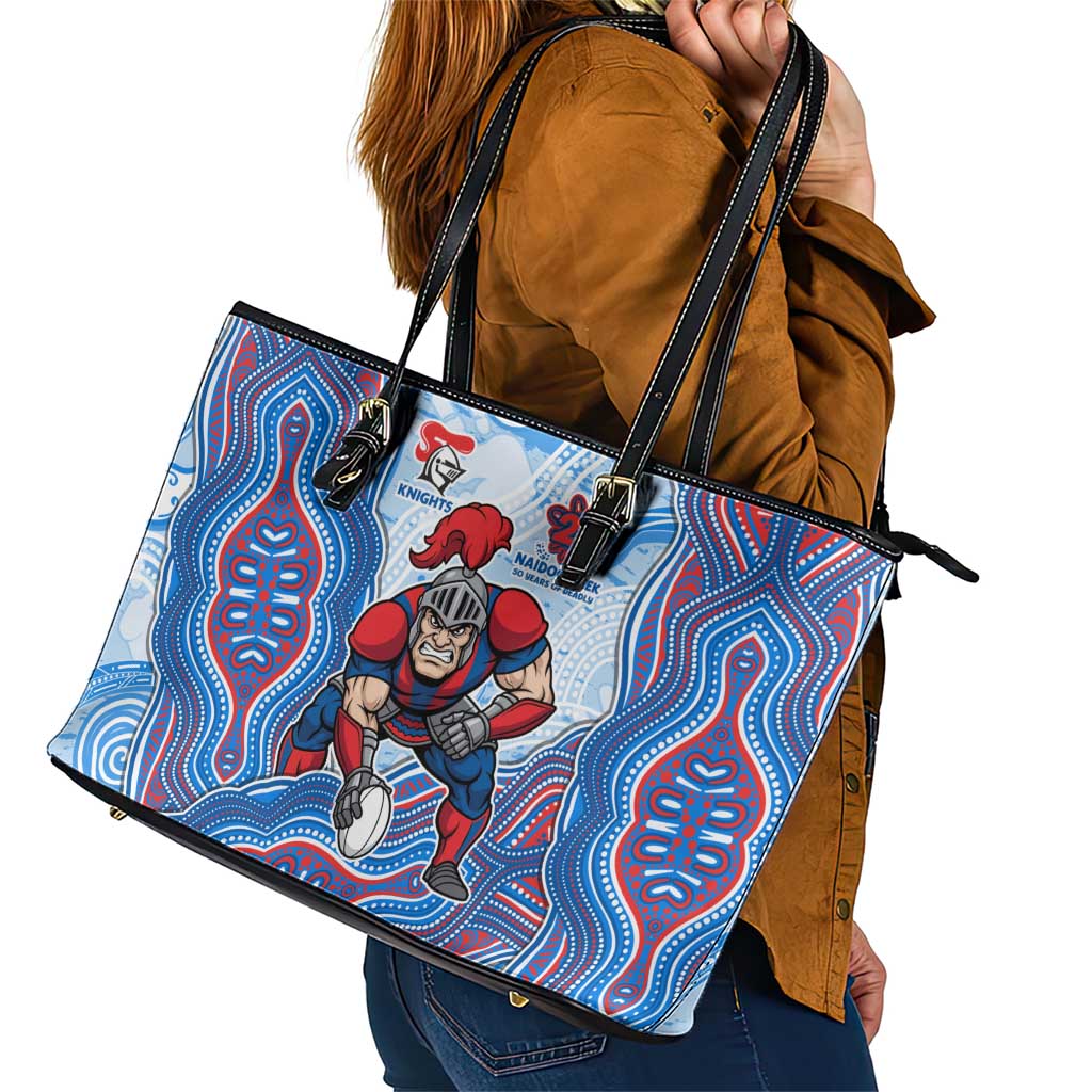 Newcastle Knights NAIDOC Week 2026 Leather Tote Bag First Nations of Australia Aboriginal Mascot Rugby
