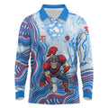 Newcastle Knights NAIDOC Week 2026 Long Sleeve Polo Shirt First Nations of Australia Aboriginal Mascot Rugby