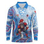 Newcastle Knights NAIDOC Week 2026 Long Sleeve Polo Shirt First Nations of Australia Aboriginal Mascot Rugby