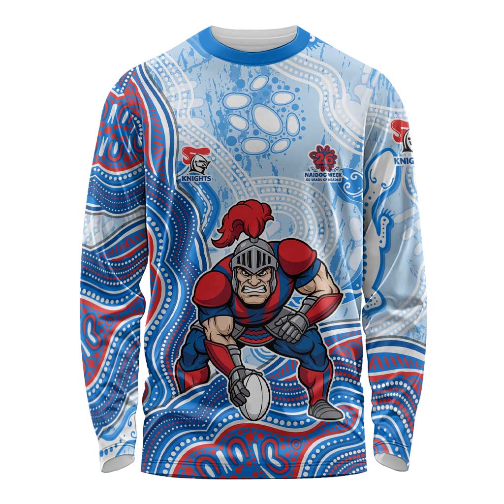 Newcastle Knights NAIDOC Week 2026 Long Sleeve Shirt First Nations of Australia Aboriginal Mascot Rugby