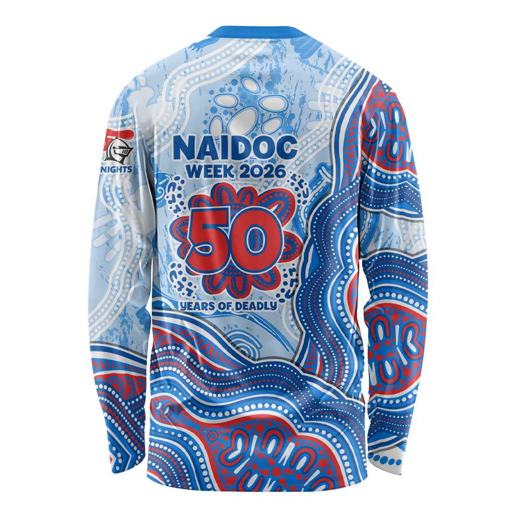 Newcastle Knights NAIDOC Week 2026 Long Sleeve Shirt First Nations of Australia Aboriginal Mascot Rugby