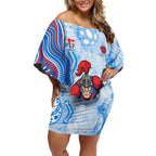 Newcastle Knights NAIDOC Week 2026 Off Shoulder Short Dress First Nations of Australia Aboriginal Mascot Rugby