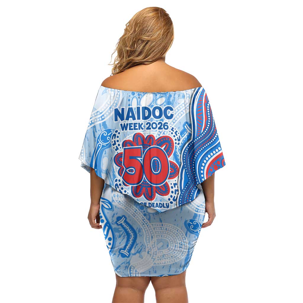 Newcastle Knights NAIDOC Week 2026 Off Shoulder Short Dress First Nations of Australia Aboriginal Mascot Rugby