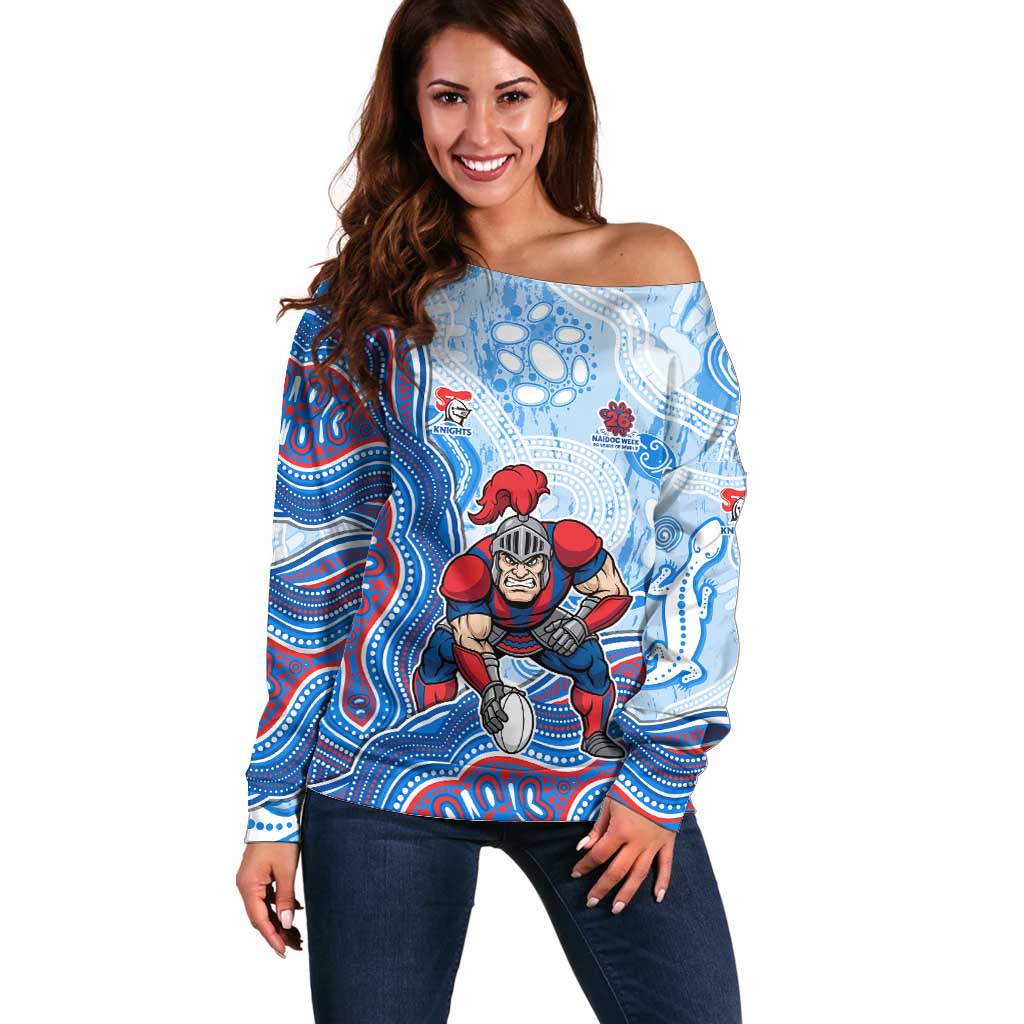 Newcastle Knights NAIDOC Week 2026 Off Shoulder Sweater First Nations of Australia Aboriginal Mascot Rugby