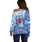 Newcastle Knights NAIDOC Week 2026 Off Shoulder Sweater First Nations of Australia Aboriginal Mascot Rugby
