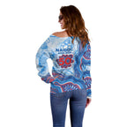 Newcastle Knights NAIDOC Week 2026 Off Shoulder Sweater First Nations of Australia Aboriginal Mascot Rugby