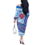 Newcastle Knights NAIDOC Week 2026 Off The Shoulder Long Sleeve Dress First Nations of Australia Aboriginal Mascot Rugby