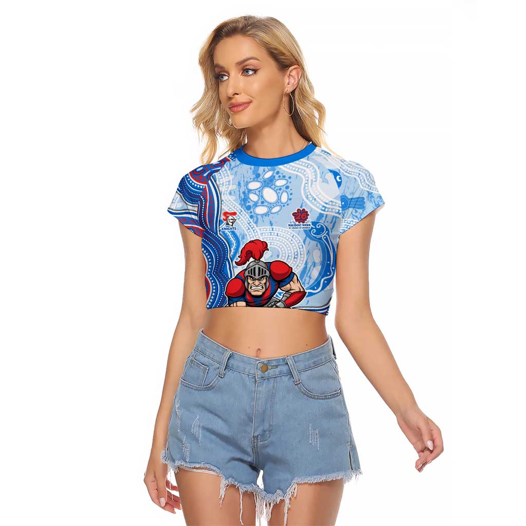 Newcastle Knights NAIDOC Week 2026 Raglan Cropped T Shirt First Nations of Australia Aboriginal Mascot Rugby