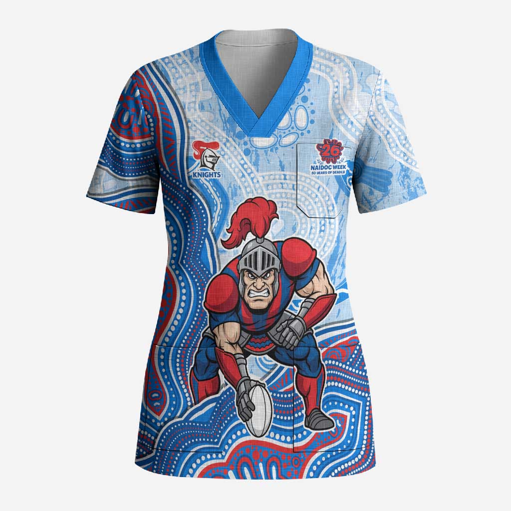 Newcastle Knights NAIDOC Week 2026 Scrub Top First Nations of Australia Aboriginal Mascot Rugby