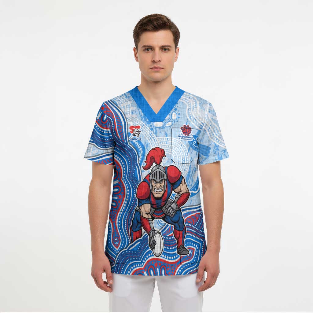 Newcastle Knights NAIDOC Week 2026 Scrub Top First Nations of Australia Aboriginal Mascot Rugby