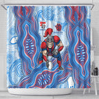 Newcastle Knights NAIDOC Week 2026 Shower Curtain First Nations of Australia Aboriginal Mascot Rugby