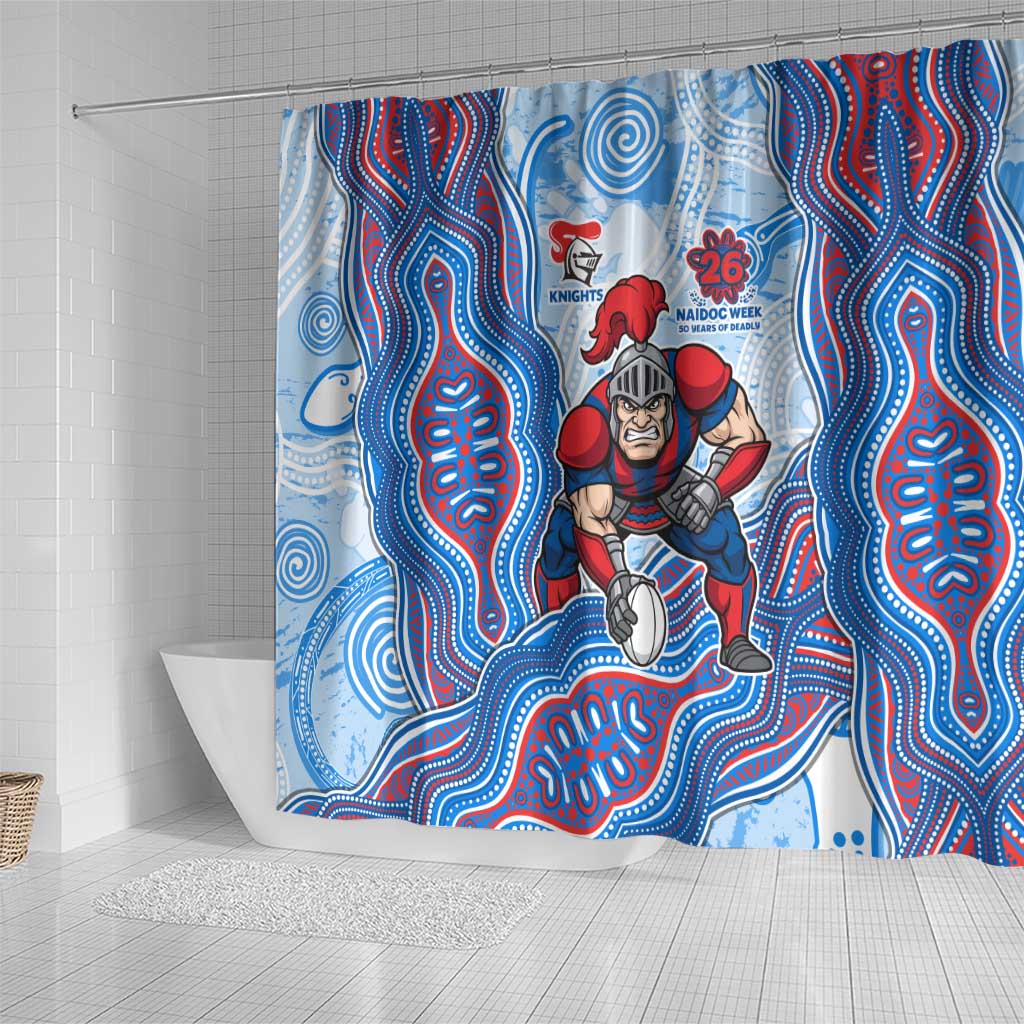 Newcastle Knights NAIDOC Week 2026 Shower Curtain First Nations of Australia Aboriginal Mascot Rugby