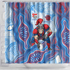 Newcastle Knights NAIDOC Week 2026 Shower Curtain First Nations of Australia Aboriginal Mascot Rugby