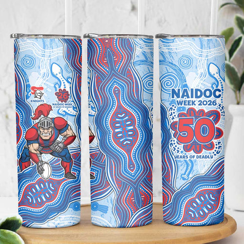 Newcastle Knights NAIDOC Week 2026 Skinny Tumbler First Nations of Australia Aboriginal Mascot Rugby