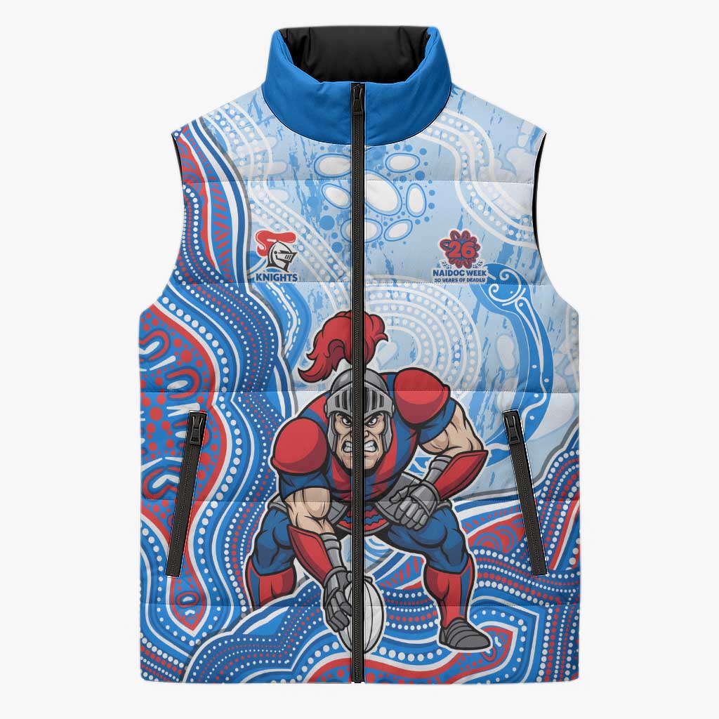 Newcastle Knights NAIDOC Week 2026 Sleeveless Puffer Jacket First Nations of Australia Aboriginal Mascot Rugby