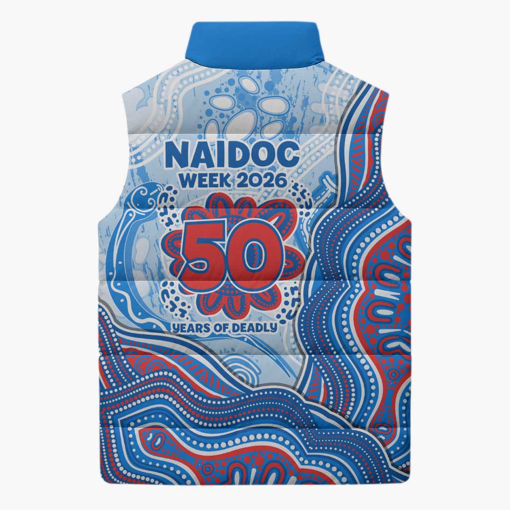 Newcastle Knights NAIDOC Week 2026 Sleeveless Puffer Jacket First Nations of Australia Aboriginal Mascot Rugby