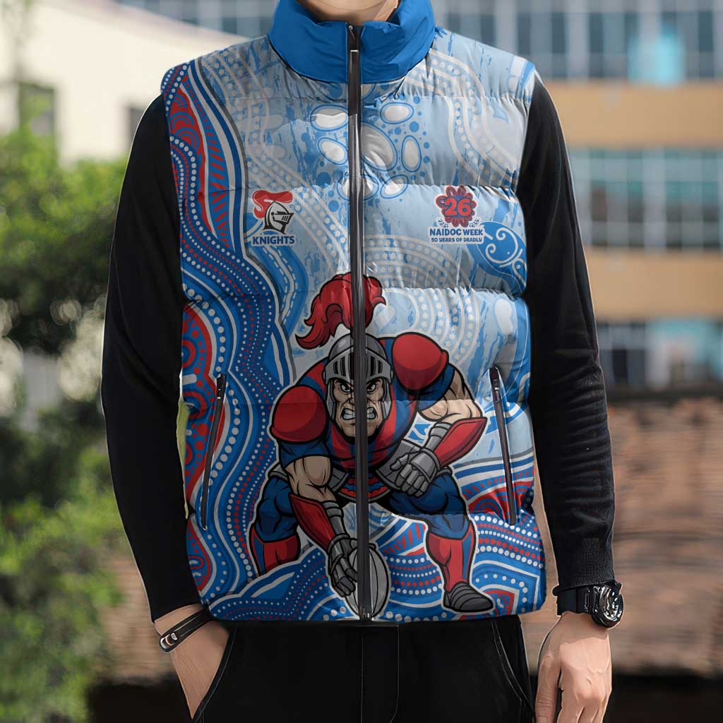 Newcastle Knights NAIDOC Week 2026 Sleeveless Puffer Jacket First Nations of Australia Aboriginal Mascot Rugby