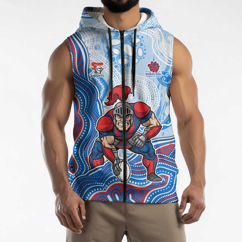 Newcastle Knights NAIDOC Week 2026 Sleeveless Zip Hoodie First Nations of Australia Aboriginal Mascot Rugby