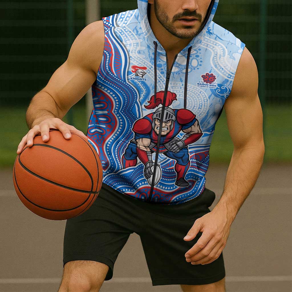 Newcastle Knights NAIDOC Week 2026 Sleeveless Zip Hoodie First Nations of Australia Aboriginal Mascot Rugby