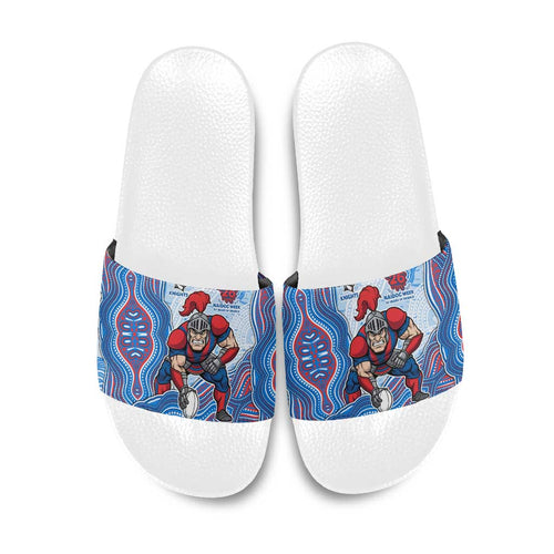 Newcastle Knights NAIDOC Week 2026 Slide Sandals First Nations of Australia Aboriginal Mascot Rugby