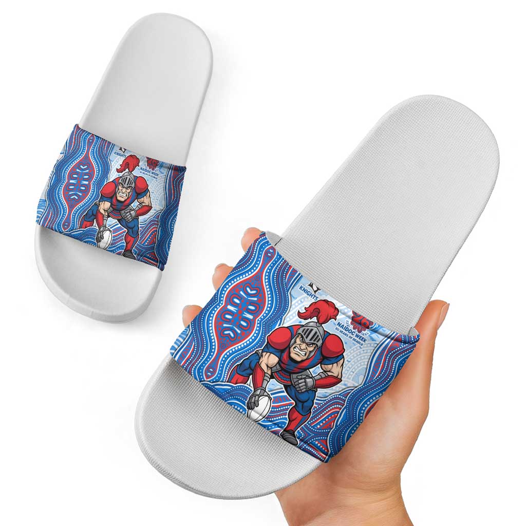 Newcastle Knights NAIDOC Week 2026 Slide Sandals First Nations of Australia Aboriginal Mascot Rugby