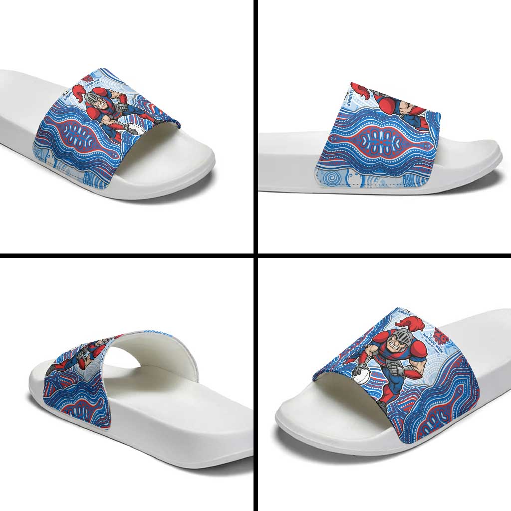 Newcastle Knights NAIDOC Week 2026 Slide Sandals First Nations of Australia Aboriginal Mascot Rugby