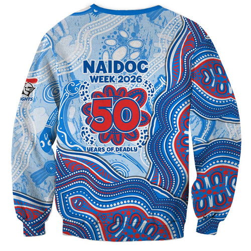 Newcastle Knights NAIDOC Week 2026 Sweatshirt First Nations of Australia Aboriginal Mascot Rugby