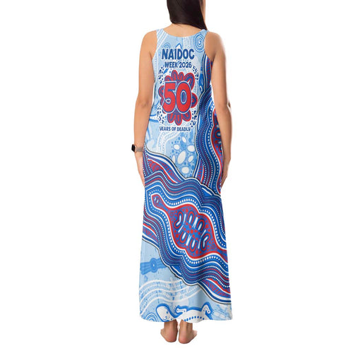Newcastle Knights NAIDOC Week 2026 Tank Maxi Dress First Nations of Australia Aboriginal Mascot Rugby