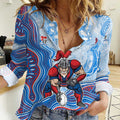 Newcastle Knights NAIDOC Week 2026 Women Casual Shirt First Nations of Australia Aboriginal Mascot Rugby